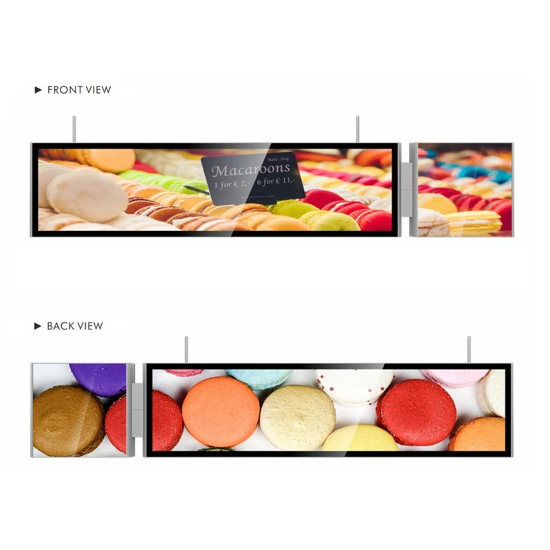 49 Inch LCD Bar Yerekana Mugaragaza hamwe nagasanduku k'urumuri - Ibice bibiri Bihujwe