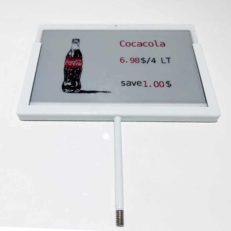 7.3 Inch Igiciro cya elegitoroniki Tag Metal Screw Umusozi Coca - cola Imiterere
