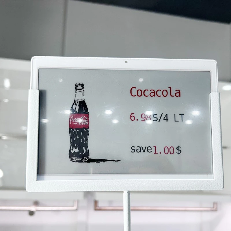 7.3 Inch Electronic Price Tag Metal Screw Mount Coca-Cola Style 7.3 Inch Electronic Price Tag Metal Screw Mount Coca-Cola Style